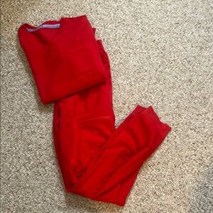 Fabletics Red Scrub Set